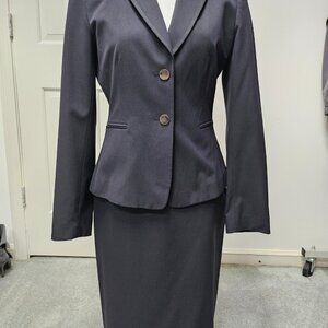 Tahari Dark Navy Pinstripe Suit